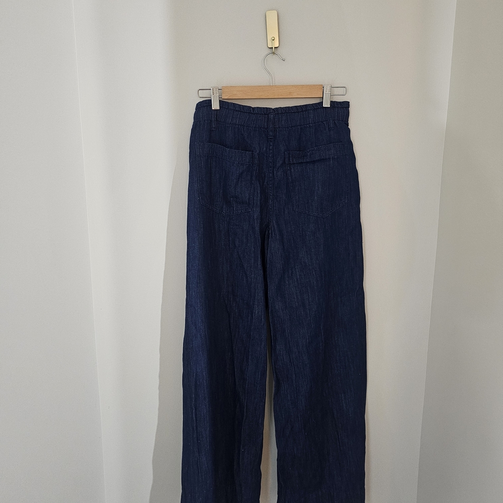 Madewell Wide Leg Chambray Pants NWT Size 27 Tie Waist Lightweight - Picture 5 of 5